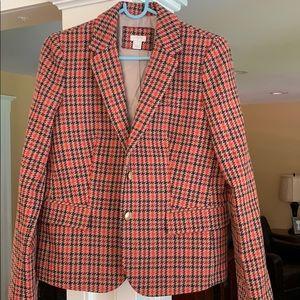 J Crew Women’s Houndstooth Blazer/gold buttons.
